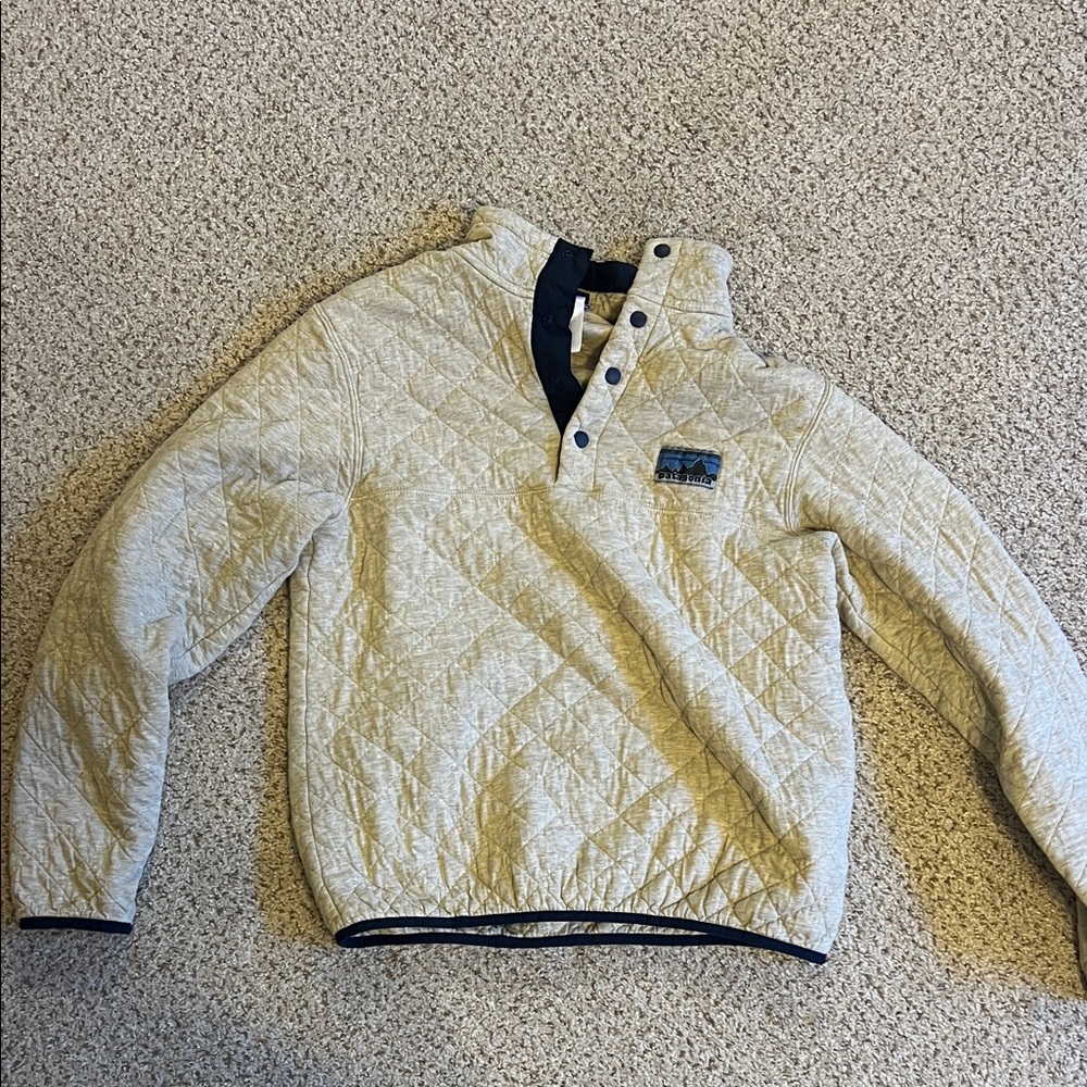 Beige Quilted Pullover